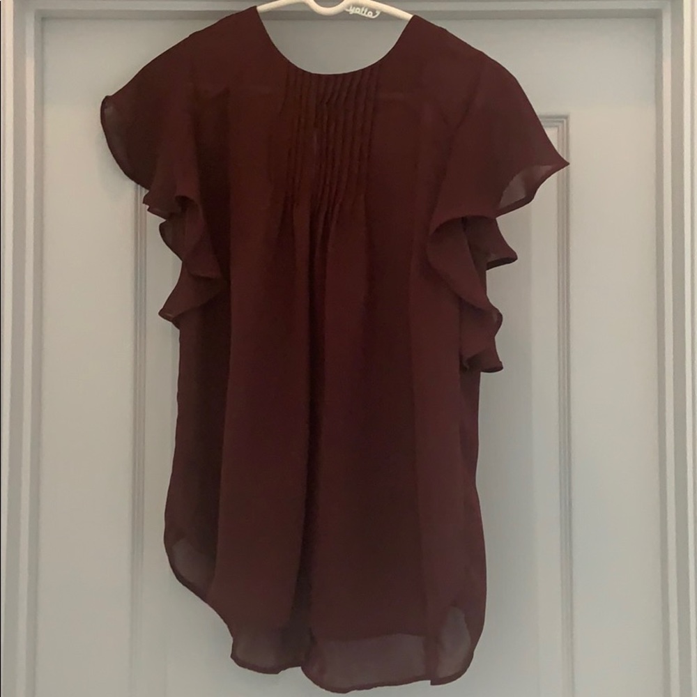 Ann Taylor Burgundy blouse